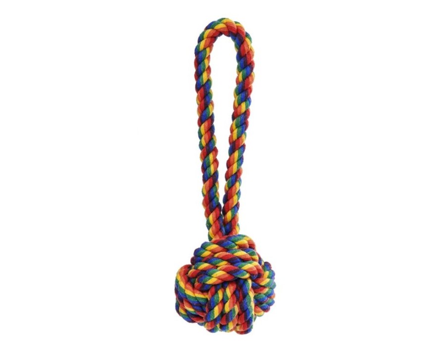 Toys & Playthings Jax & Bones | Jax & Bones Celtic Knot Rope Dog Toy Rainbow 3"