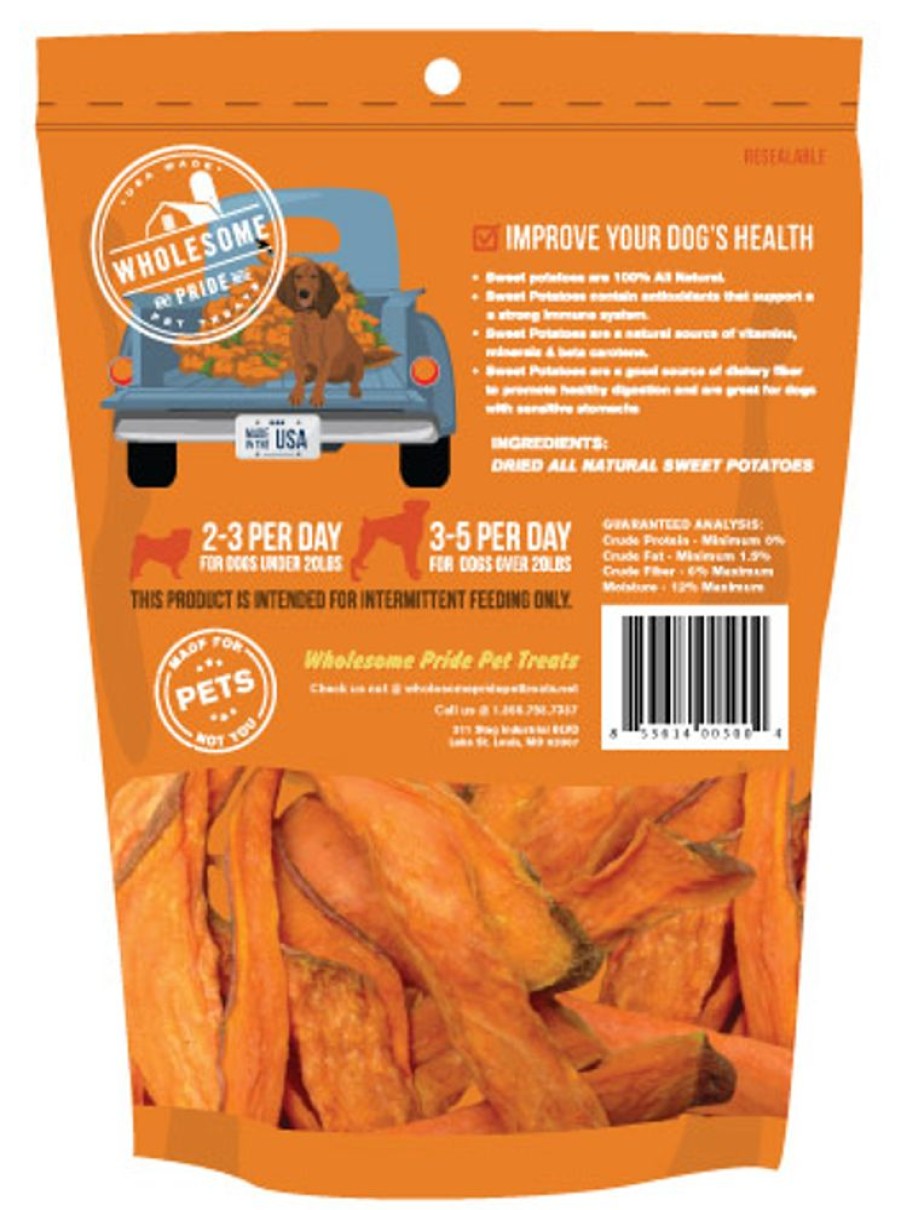 Treats Wholesome Pride Pet Treats | Sweet Potato Fries, 8Oz. Bags