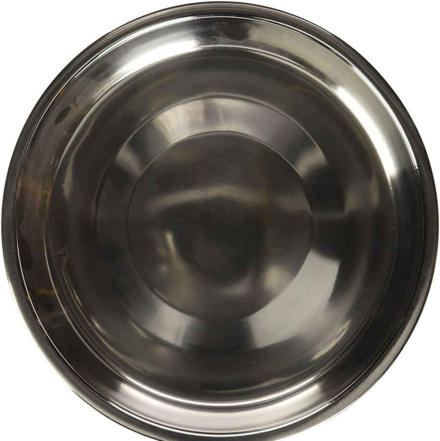 Bowls & Feeding Supplies QT Dog | Puppy Pan Stainless Steel 10" Diameter - Shallow Dog Dish / Puppy Pan By Qt Dog