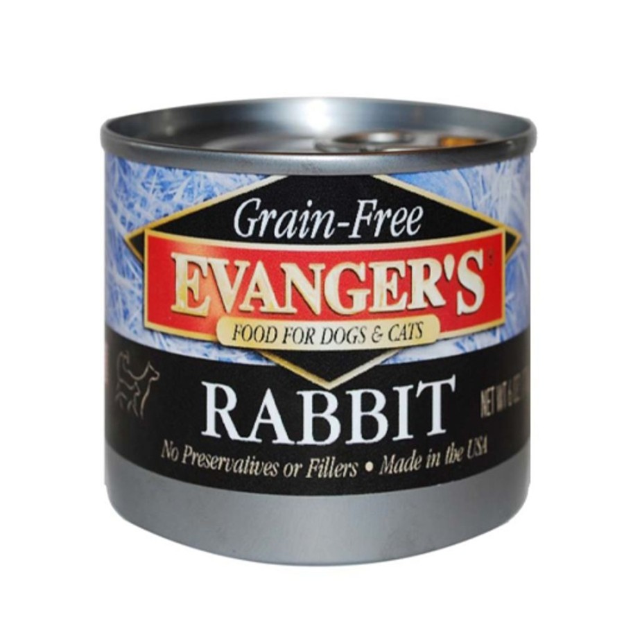 Pet Food Evanger's Pet Food | Evangers Grain-Free Rabbit Can Dog & Cat Food 24Ea/6Oz