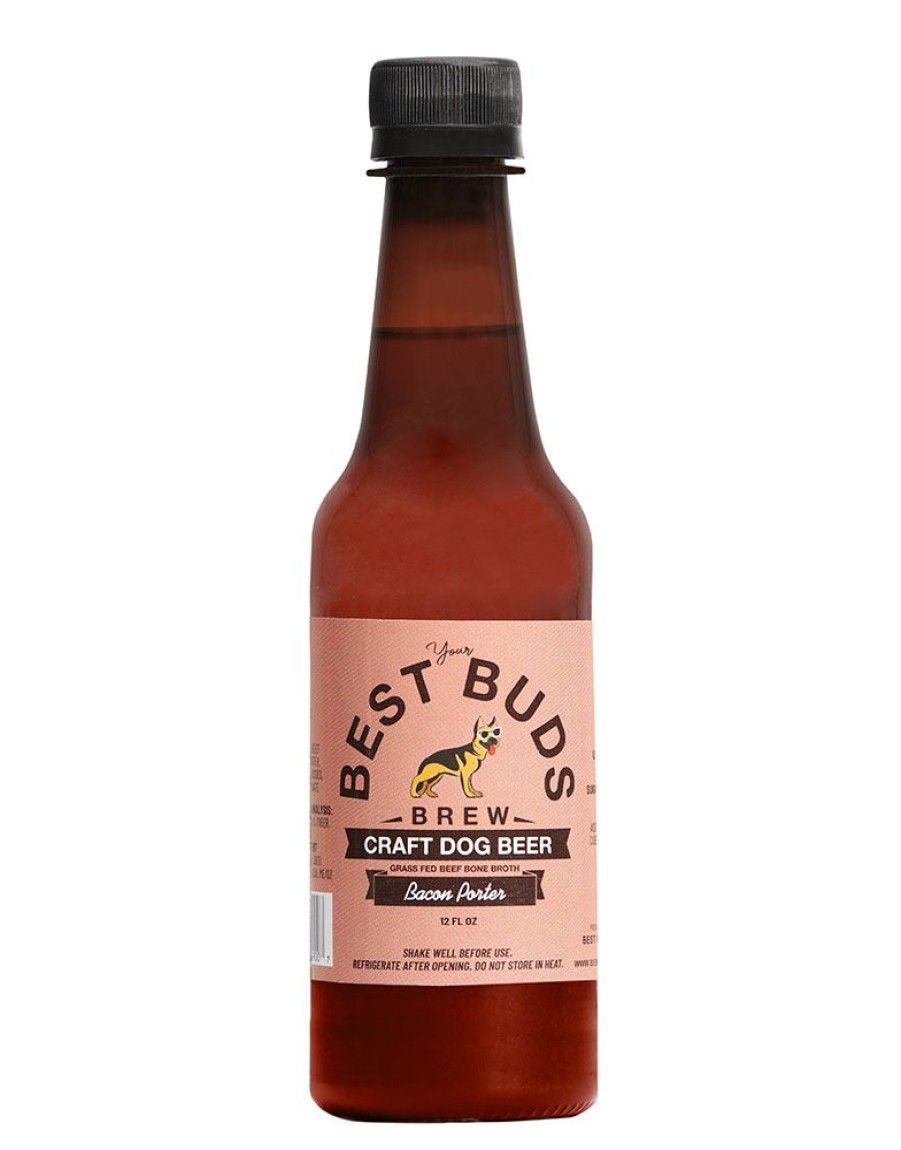 Treats Best Buds Brew | Bacon Porter - Craft Dog Brew, 12Oz Bottles Of Dog Beer