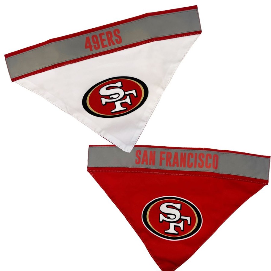 Collars, Leads & Accessories Pets First, Inc. | San Francisco 49Ers Reflective Reversible Bandana