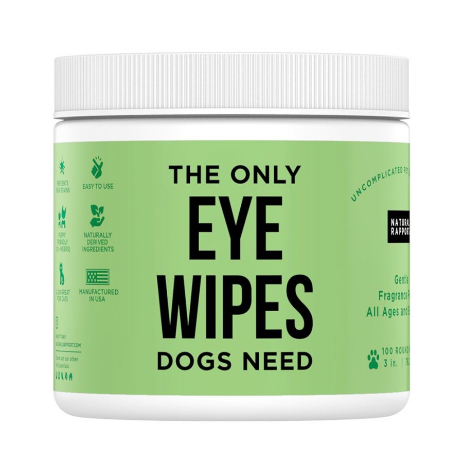 Grooming & Shampoos Natural Rapport® | Dog Eye Wipes, 100 Count Jar