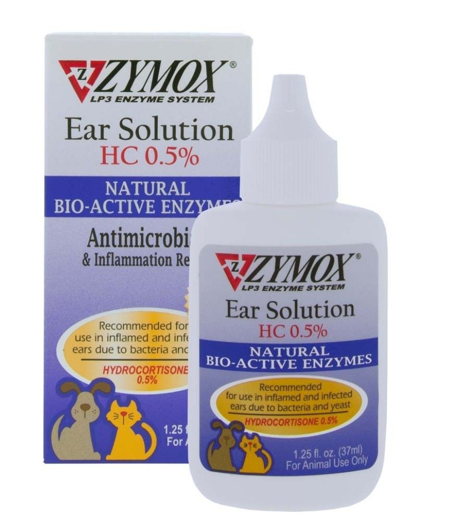 Grooming & Shampoos Zymox | Zymox Ear Solution With .5% Hydrocortisone 1.25Oz Bottle