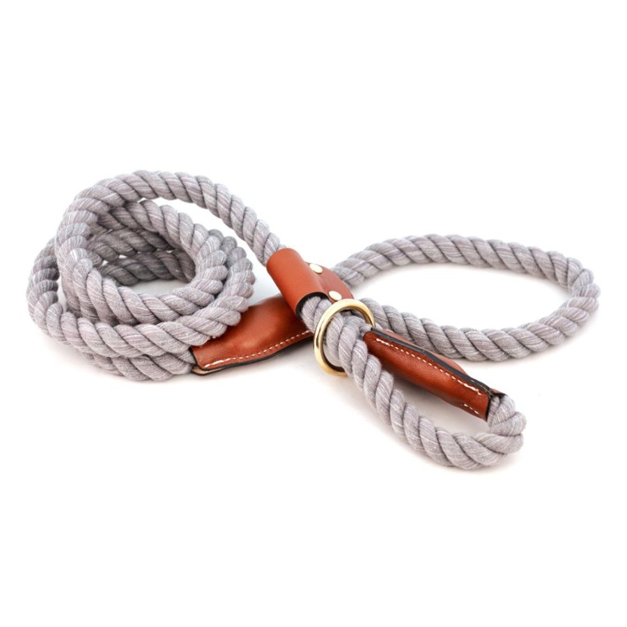 Collars, Leads & Accessories Auburn Leathercrafters | Cotton Rope Leash Slip-End