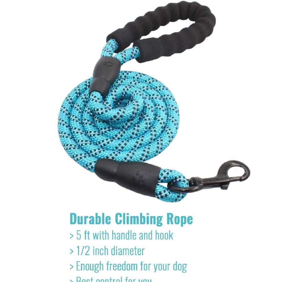 Collars, Leads & Accessories Otis and Claude™ | Otis & Claude Reflective Rope Leash - Blue