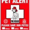 Health & Safety Pet Safety Alert | Rescue Rover Pet Safety Window Decal 2Pk