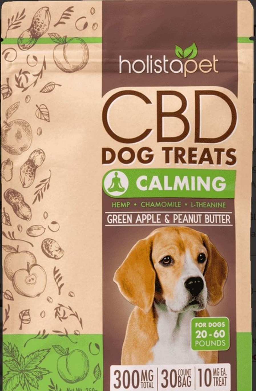 Treats HolistaPet | Holistapet Cbd Dog Treats Calming Formula 5Mg And 10Mg Per Treat - Green Apples And Peanut Butter