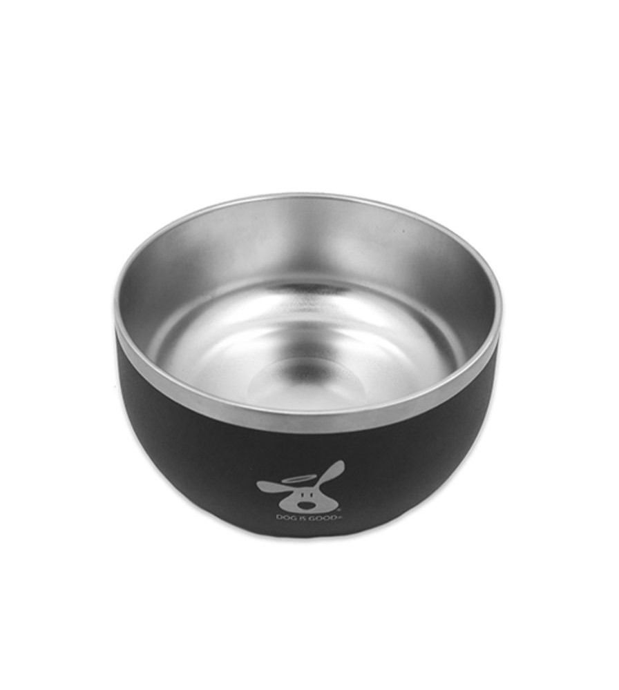 Bowls & Feeding Supplies Dog is Good® | Dog Bowl: Black, Stainless Steel