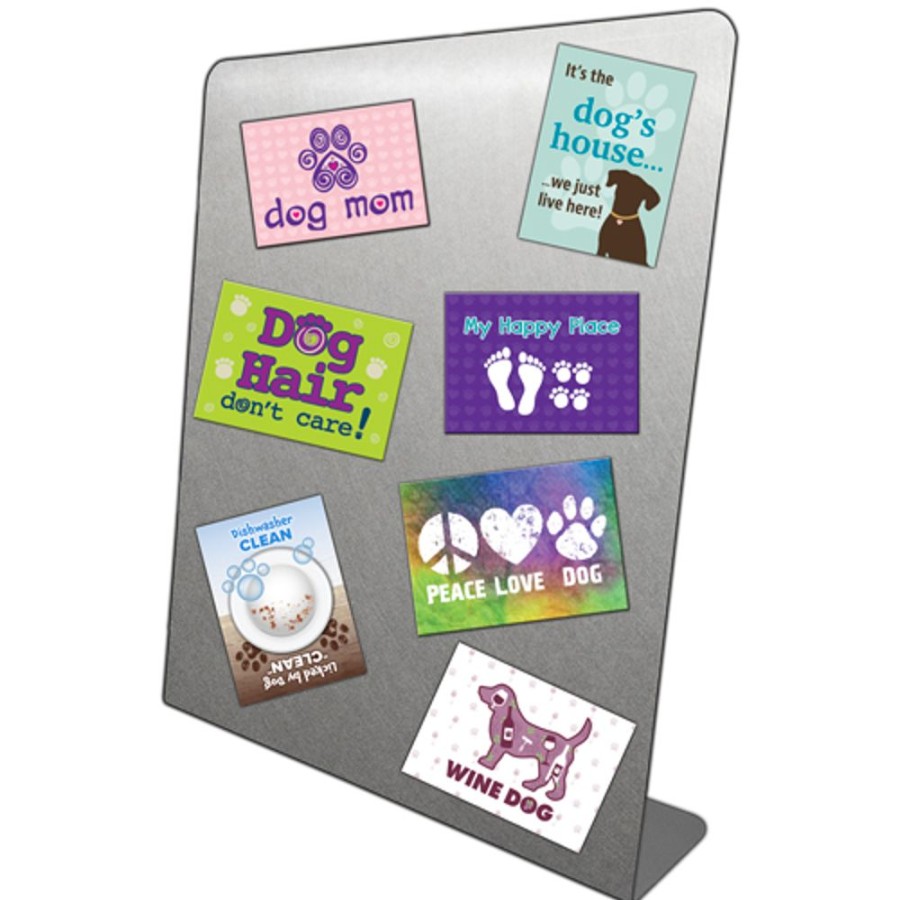 Retail Solutions dog speak | Dog Magnet Assortment - Includes 4 Each Of 12 Top Selling Designs And Silver Display Board!