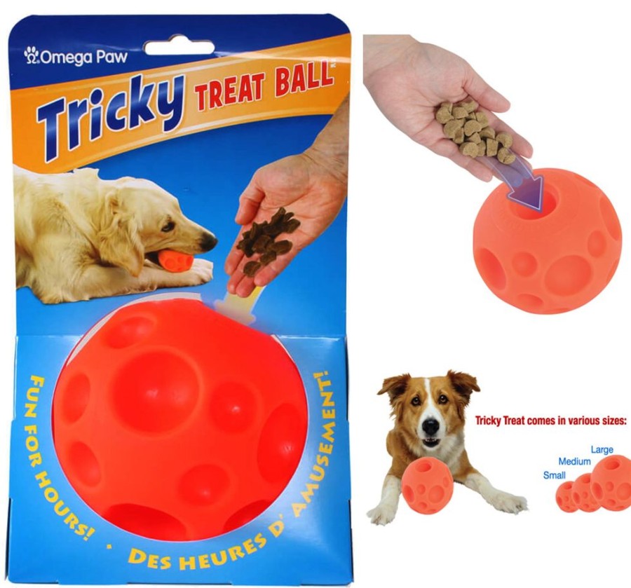 Toys & Playthings Omega Paw Products | Tricky Treat Ball - Small