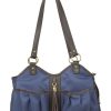 Totes & Carriers PETOTE® | Metro Couture Navy W/Brown Leather Trim & Tassel