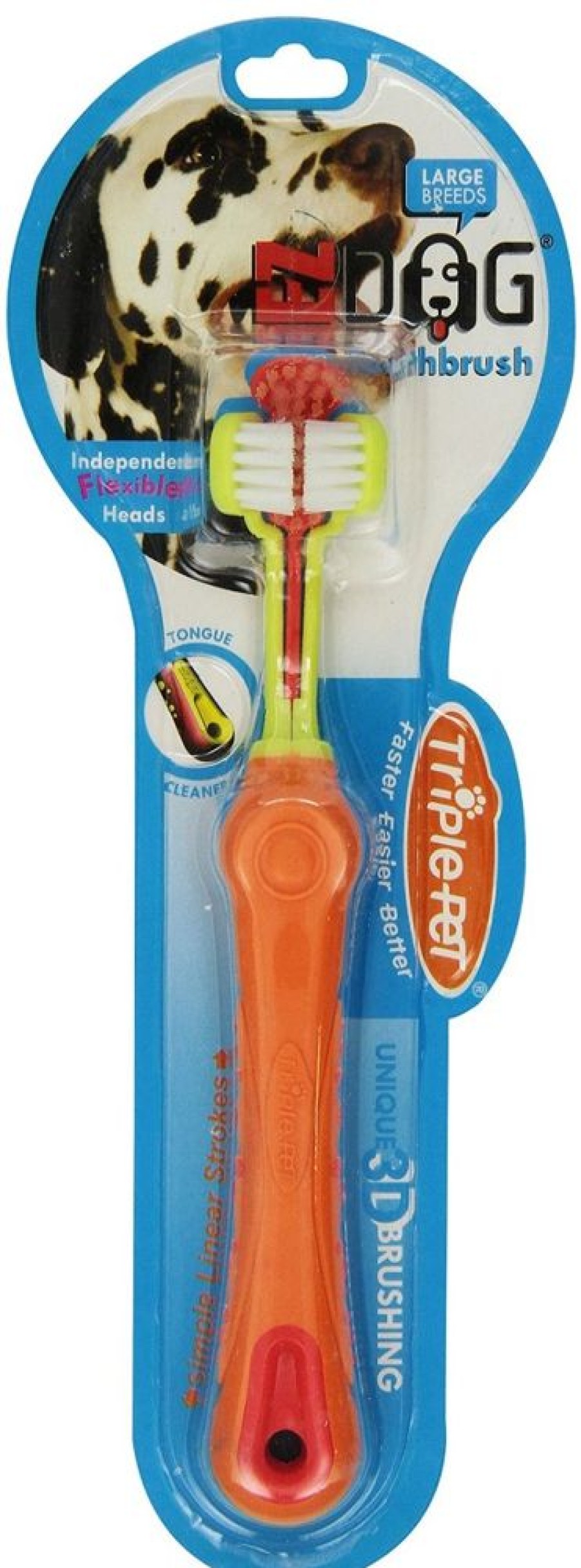 Grooming & Shampoos Triple-Pet | Triple Pet Ezdog Toothbrush