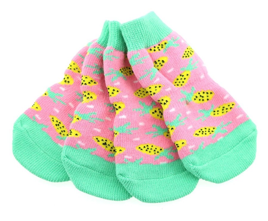 Pet Apparel Doggie Design, Inc. | Non-Skid Dog Socks - Pineapple