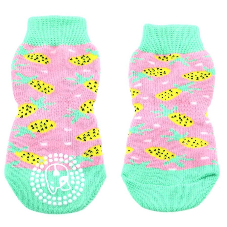 Pet Apparel Doggie Design, Inc. | Non-Skid Dog Socks - Pineapple