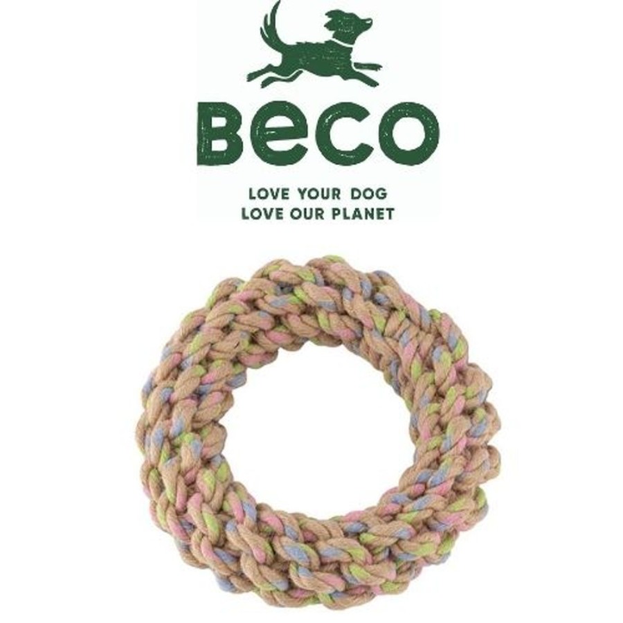 Toys & Playthings Beco | Beco - Hemp Rope Jungle Ring Tough Dog Toy