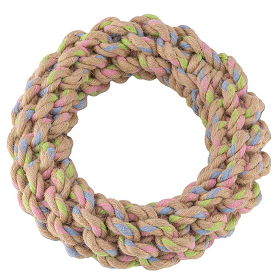 Toys & Playthings Beco | Beco - Hemp Rope Jungle Ring Tough Dog Toy