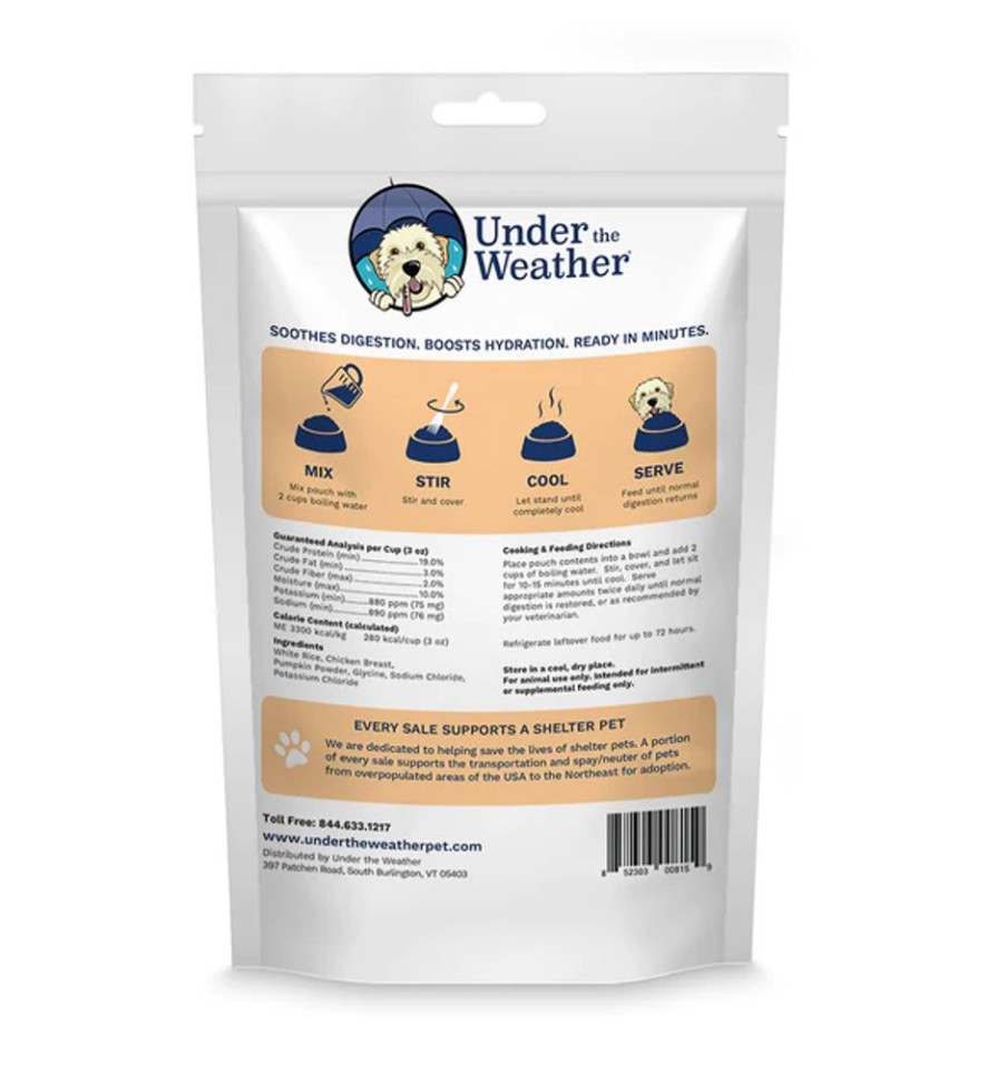 Pet Food Under the Weather | Under The Weather Bland Diet - Chicken, Rice & Pumpkin W/Electrolytes