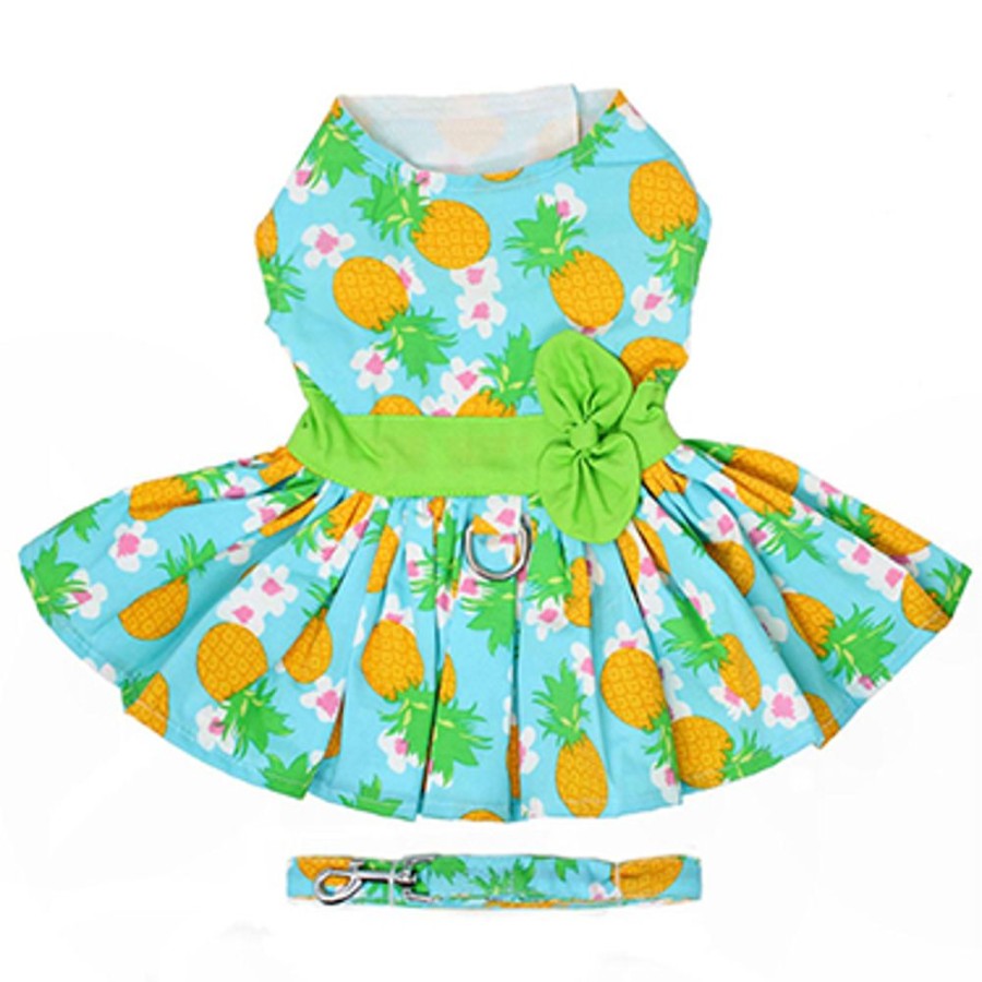 Pet Apparel (Continued) Doggie Design, Inc. | Pineapple Luau Dress W/ Leash & D-Ring