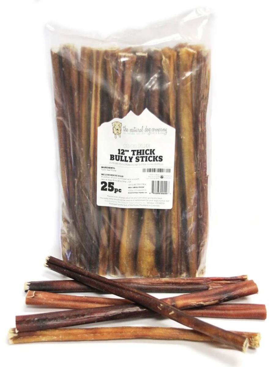 Treats Tuesday's Natural Dog Company | 12" Odor Free Thick Bully Sticks