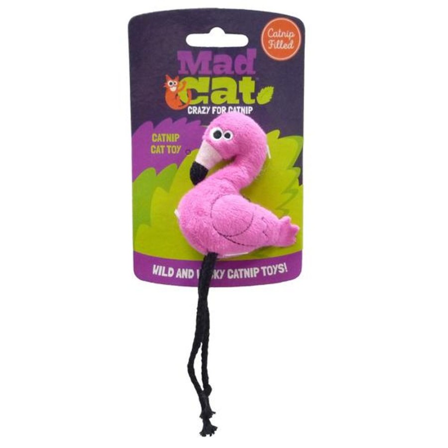 For Cats & Other Critters Mad Cat® | Mad Cat® Flingin' Flamingo Catnip & Silvervine Cat Toy