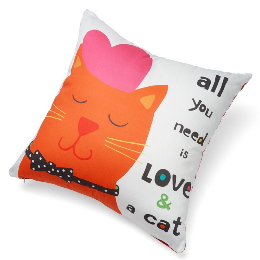 For The Home Up Country™ | All You Need Is Love And A Cat Accent Pillow (20" X 20" )