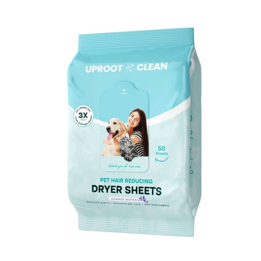 Stain, Odor & Clean-Up Products Uproot Clean | Pet Hair Reducing Dryer Sheets - 50 Count Packs