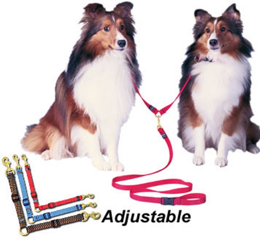 Collars, Leads & Accessories CETACEA® Pet Products | Adjustable Double Dog Coupler