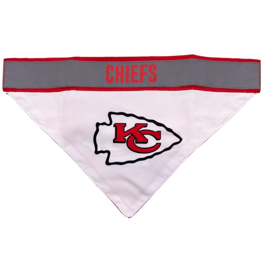 Collars, Leads & Accessories Pets First, Inc. | Kansas City Chiefs Reflective Reversible Bandana