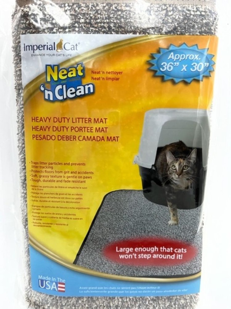 For Cats & Other Critters Imperial Cat | Heavy Duty Litter Mat - Charcoal