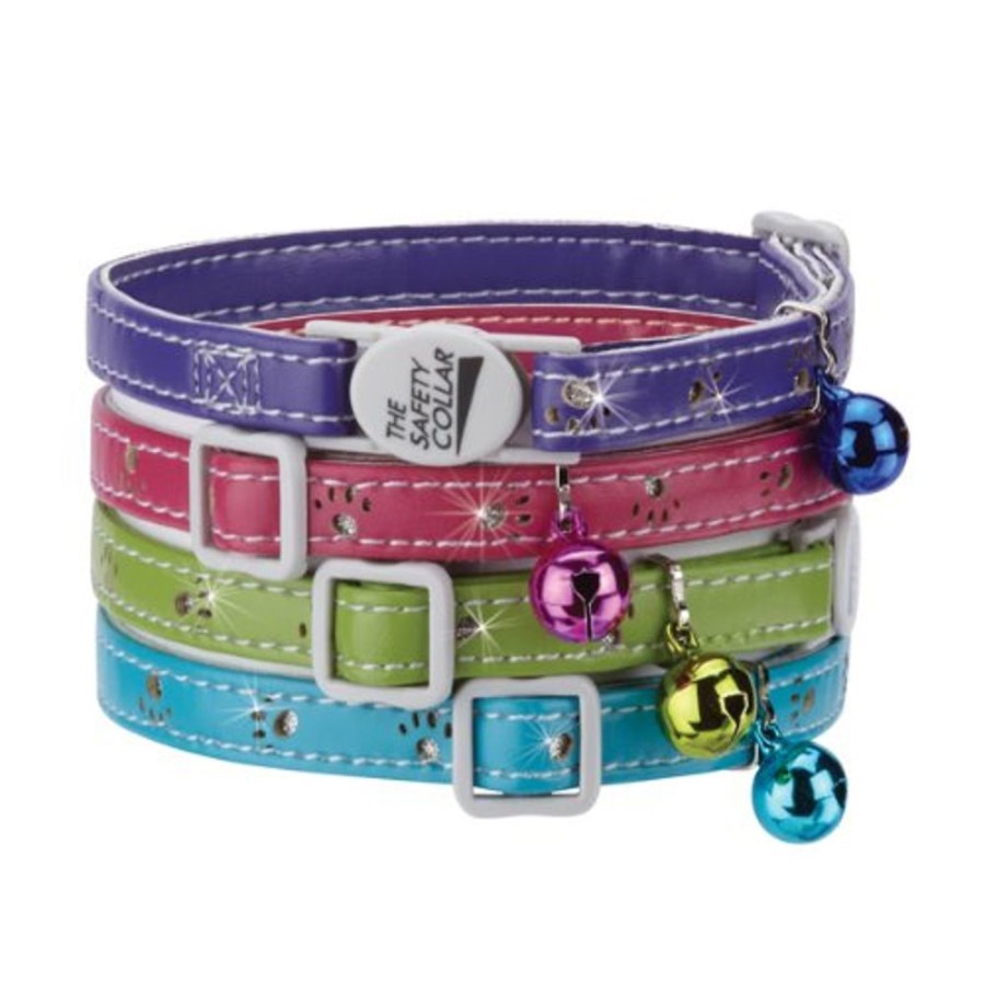 For Cats & Other Critters Savvy Tabby™ | Savvy Tabby® Sparkle Paw Collar 8" -12"