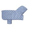 Pet Apparel Bone Dry Pet | Stonewash Blue Printed Trellis Paw Pet Robe