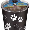 Bowls & Feeding Supplies Loving Pets Gourmet | Loving Pets Treat Canister Paw Print & Bone Espresso 1Ea