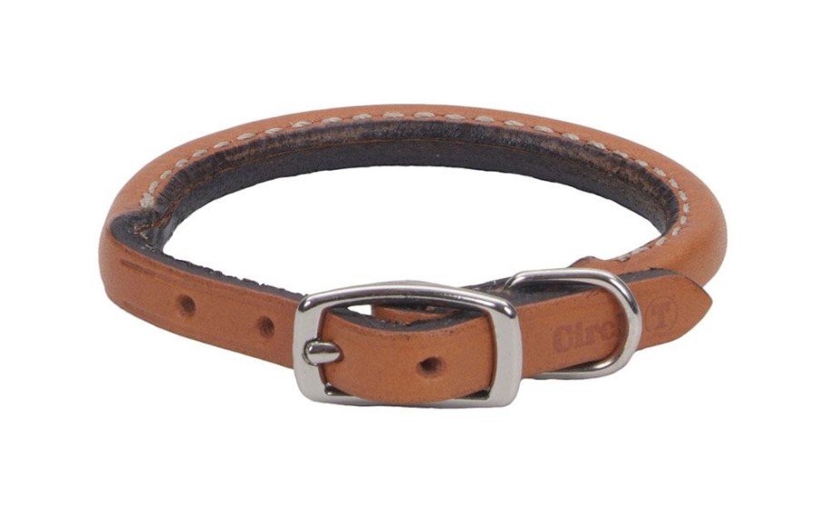 Collars, Leads & Accessories Circle T® | Circle T® Oak Tanned Leather Round Dog Collar