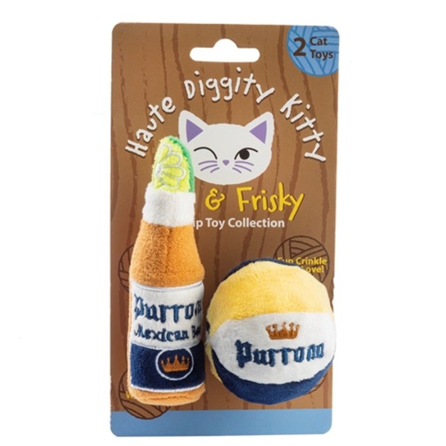 Toys & Playthings Haute Diggity Dog | Purrona (Bottle & Ball) Organic Catnip Toys By Haute Diggity Dog + Kitty