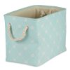 For The Home Bone Dry Pet | Polyester Pet Bin Trellis Paw Light Aqua Rectangle