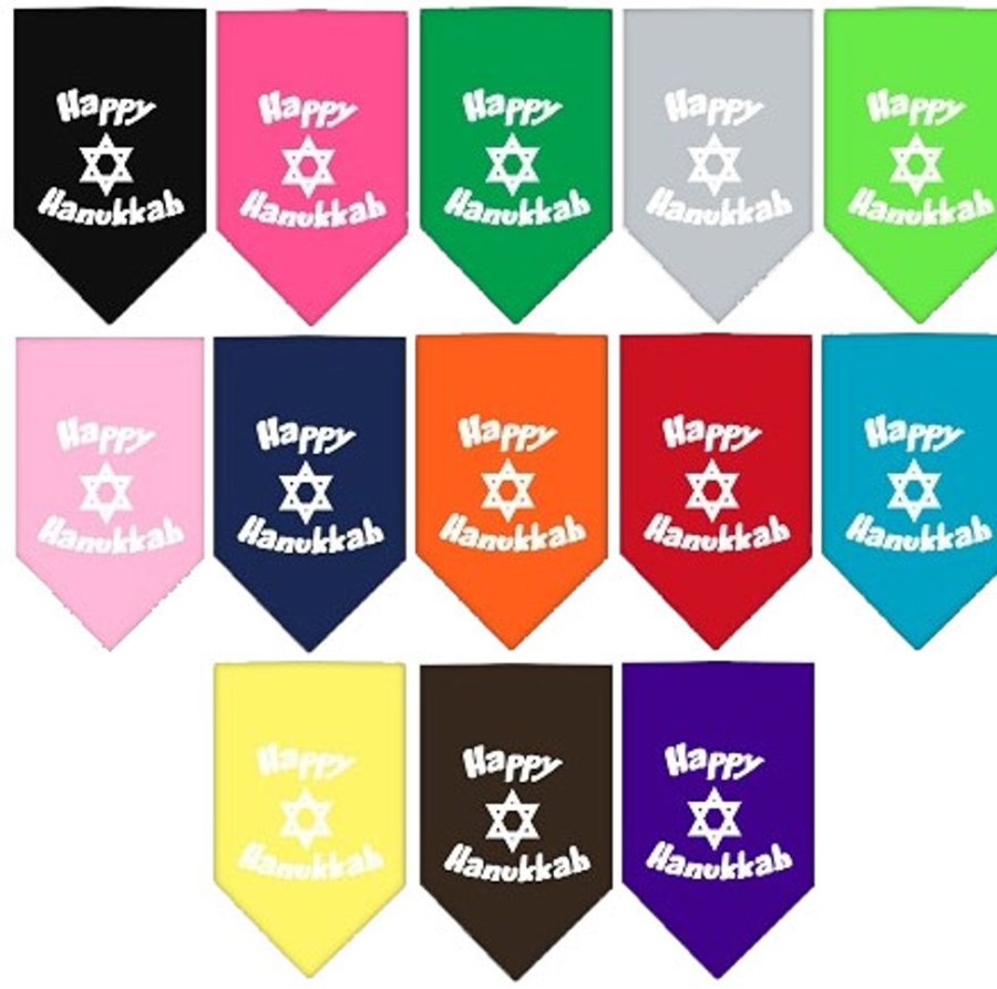 Special Occasion & Holiday Mirage Pet Products | Happy Hanukkah Screen Print Bandana