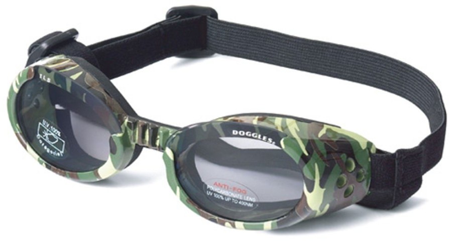 Pet Apparel (Continued) Doggles® | Green Camo Ils Doggles With Light Smoke Lens