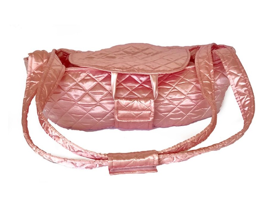 Totes & Carriers Dog Squad | Brit Quilted Carrier- Pink Satin