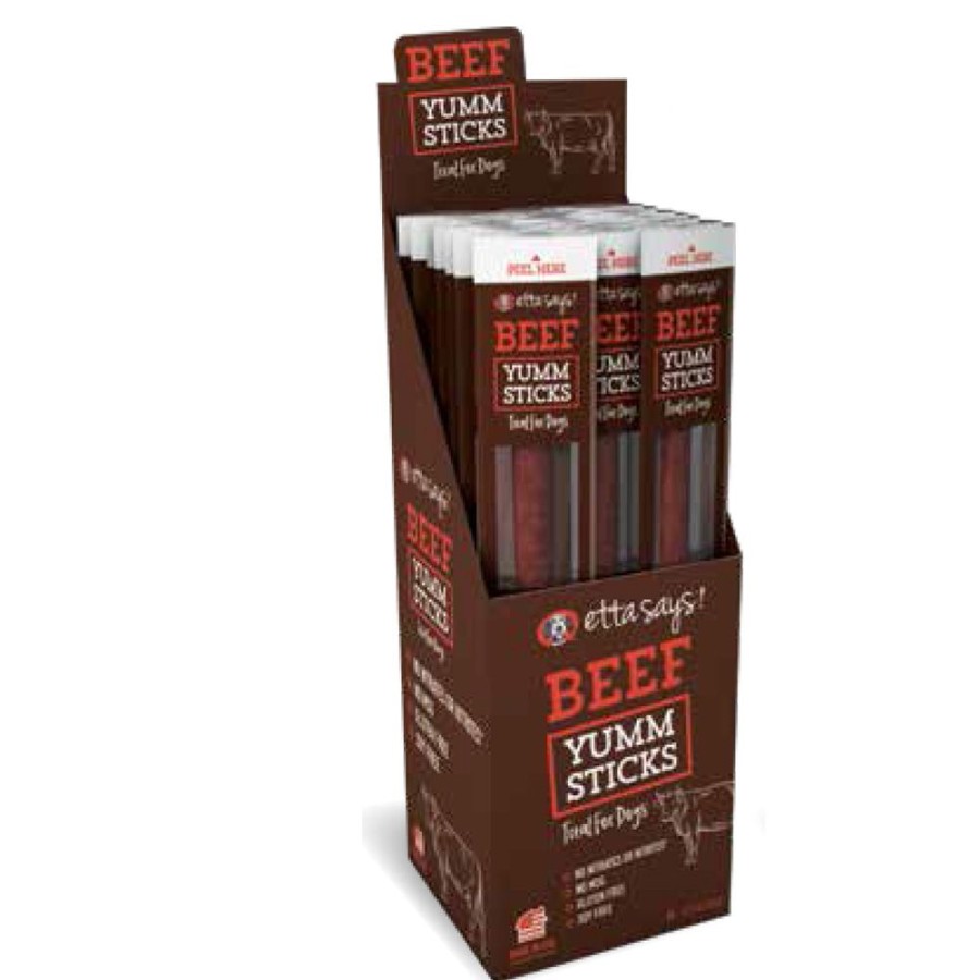 Treats Etta Says!® | Etta Says! Beef Yumm Sticks Dog Chew Display Box 24Ct