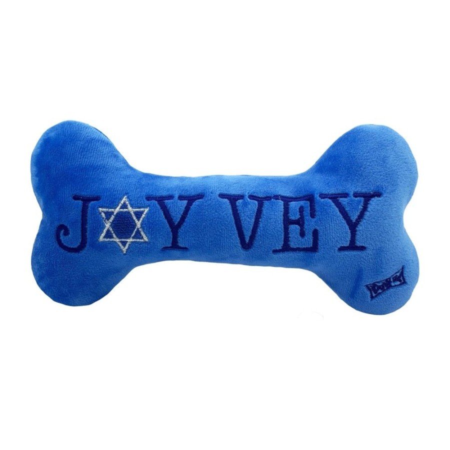 Special Occasion & Holiday Huxley & Kent® | Joy Vey Bone Dog Toy (Double Sided)