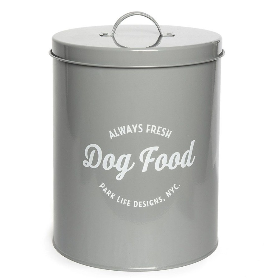 Bowls & Feeding Supplies Park Life Designs | Wallace Grey Food Storage Canister