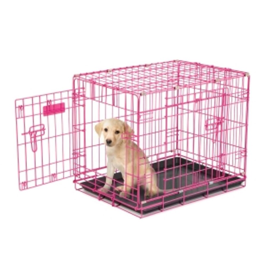 Beds, Crates, Etc. Petmate® | Petmate® 2 -Door Wire Puppy Crate Blue Or Pink