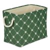 For The Home Bone Dry Pet | Polyester Pet Bin Trellis Paw Hunter Green Rectangle