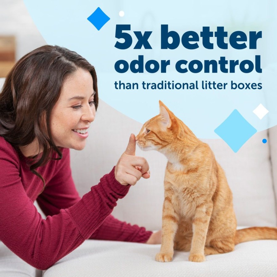 For Cats & Other Critters ScoopFree | Scoopfree® Complete Disposable Crystal Litter Tray Blue (1, 3 Or 6 Pack)