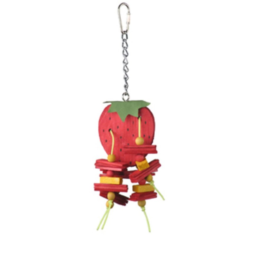 For Cats & Other Critters A&E Vitapol | A & E Cages Happy Beaks Strawberry Bird Toy 1Ea/Sm