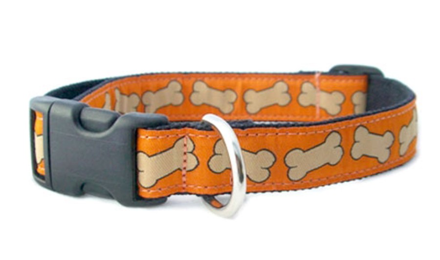 Collars, Leads & Accessories Good Dog Company | Hemp Collars, Leashes Bones Orange