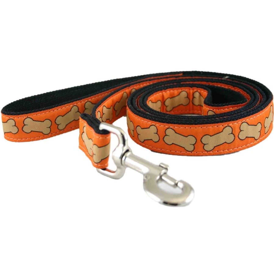 Collars, Leads & Accessories Good Dog Company | Hemp Collars, Leashes Bones Orange