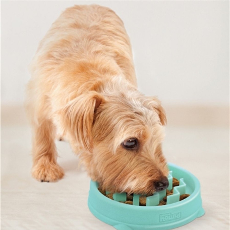 Bowls & Feeding Supplies Outward Hound® | Outward Hound Fun Feeder Slo Bowl Dog Feeder Mint Small