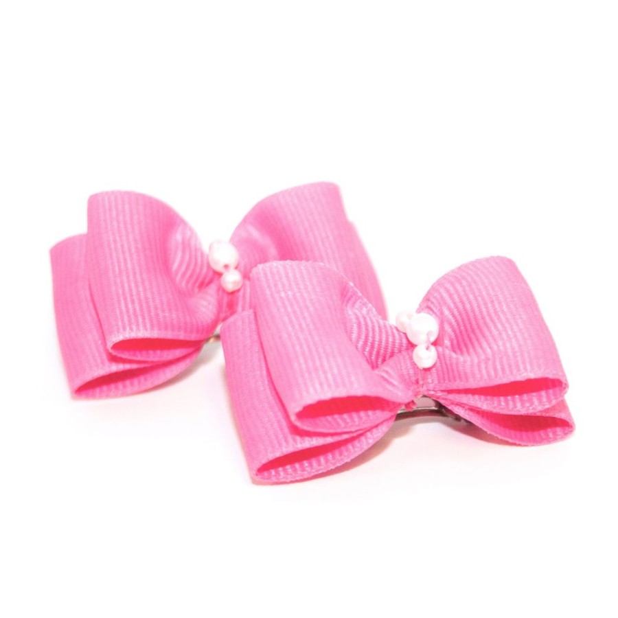 Collars, Leads & Accessories Max's Closet, LLC | Pink Hair Bows - 2 Per Card